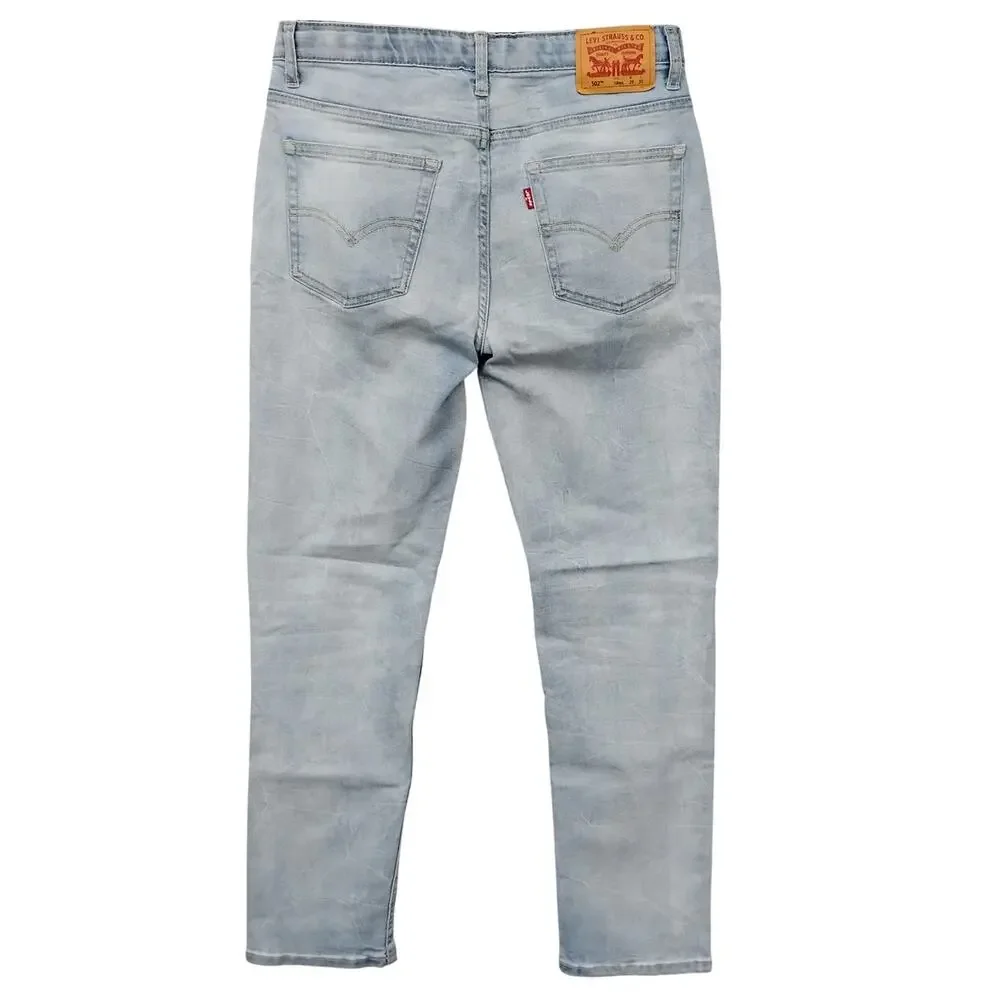 Levi's 502 Jeans Size 18 (29x31) Light Blue Wash Straight Leg